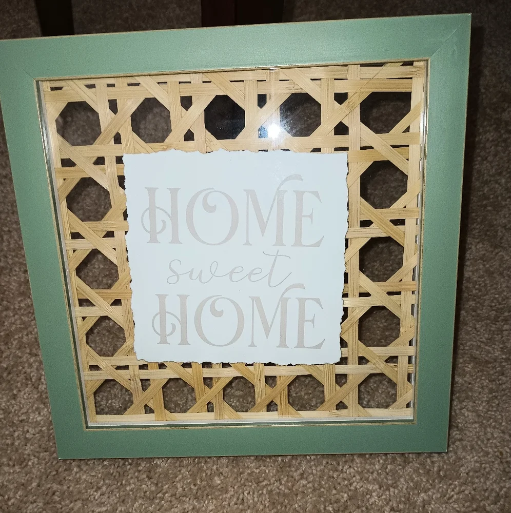 Green‎ and Natural Woven Wall Art